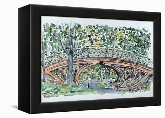 Gothic Bridge, Central Park-Anthony Butera-Framed Premier Image Canvas