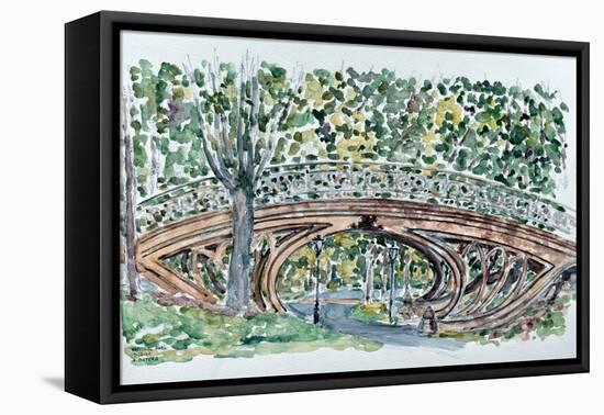 Gothic Bridge, Central Park-Anthony Butera-Framed Premier Image Canvas