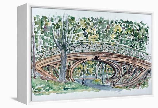Gothic Bridge, Central Park-Anthony Butera-Framed Premier Image Canvas
