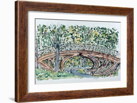 Gothic Bridge, Central Park-Anthony Butera-Framed Giclee Print