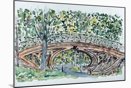 Gothic Bridge, Central Park-Anthony Butera-Mounted Giclee Print