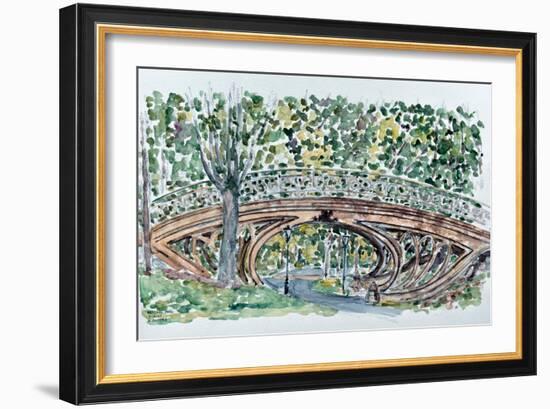 Gothic Bridge, Central Park-Anthony Butera-Framed Giclee Print