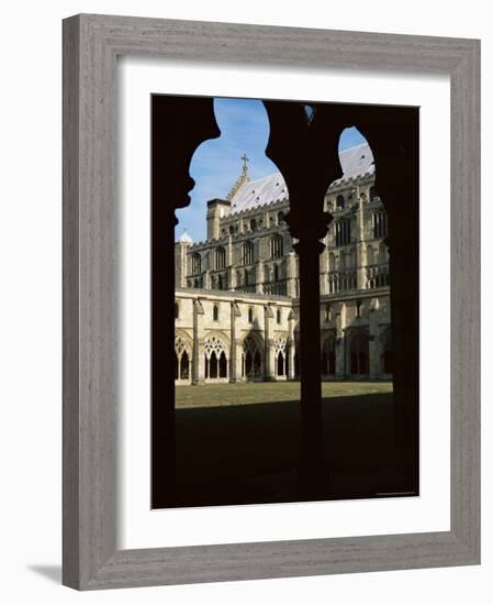 Gothic Cathedral Cloister, Dating from the 13th and 14th Centuries, Norwich Cathedral, Norfolk-Nedra Westwater-Framed Photographic Print