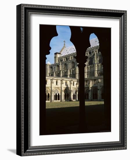 Gothic Cathedral Cloister, Dating from the 13th and 14th Centuries, Norwich Cathedral, Norfolk-Nedra Westwater-Framed Photographic Print