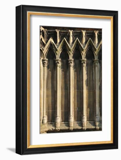 Gothic Cathedral Detail Paris-null-Framed Art Print