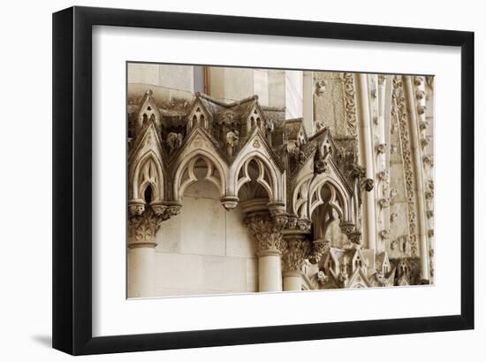 Gothic Cathedral Stone Detail-null-Framed Art Print