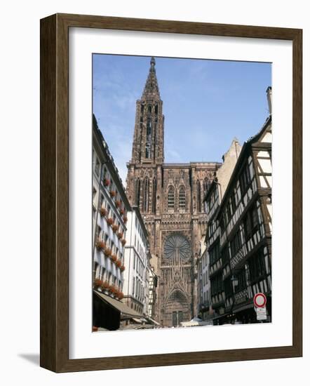 Gothic Christian Cathedral Dating from the 12th to 15th Centuries, Strasbourg, Alsace, France-Geoff Renner-Framed Photographic Print