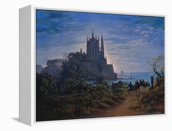 Gothic Church on a Rock by the Sea, 1815-Karl Friedrich Schinkel-Framed Premier Image Canvas