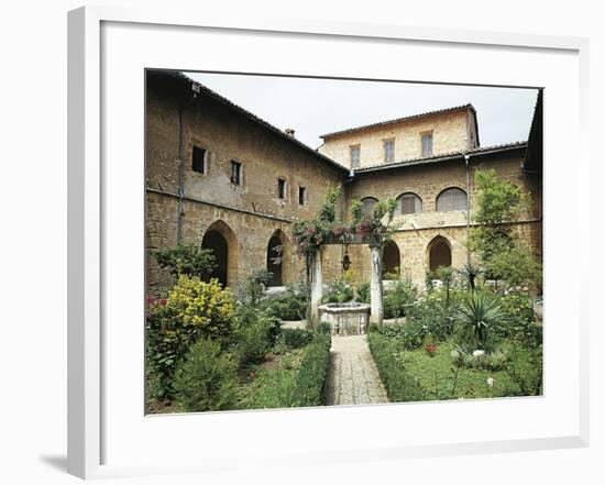 Gothic Cloister in Monastery of St Scholastica, Subiaco-null-Framed Giclee Print