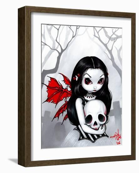 Gothic Fairy:  A Walk Through the Cemetery-Jasmine Becket-Griffith-Framed Art Print