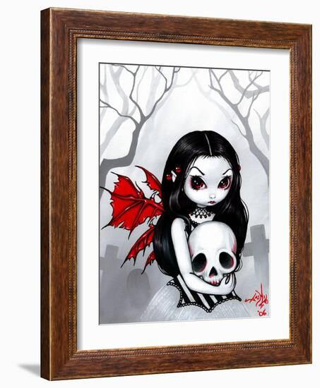 Gothic Fairy:  A Walk Through the Cemetery-Jasmine Becket-Griffith-Framed Art Print