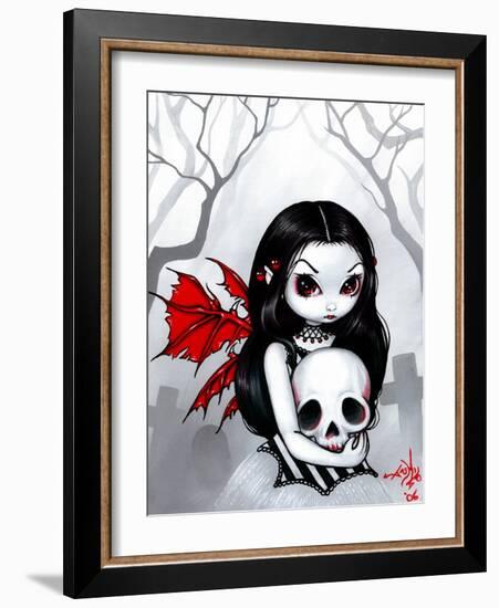 Gothic Fairy:  A Walk Through the Cemetery-Jasmine Becket-Griffith-Framed Art Print