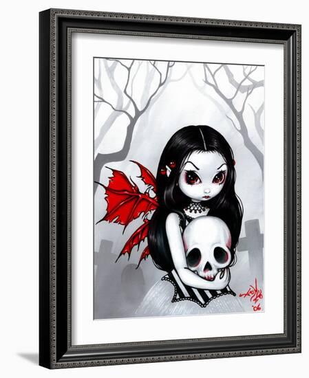 Gothic Fairy:  A Walk Through the Cemetery-Jasmine Becket-Griffith-Framed Art Print