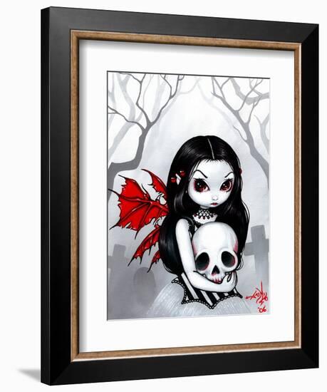 Gothic Fairy:  A Walk Through the Cemetery-Jasmine Becket-Griffith-Framed Art Print