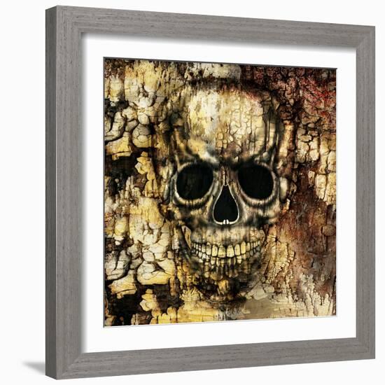 Gothic Image of a Human Skull-Valentina Photos-Framed Art Print