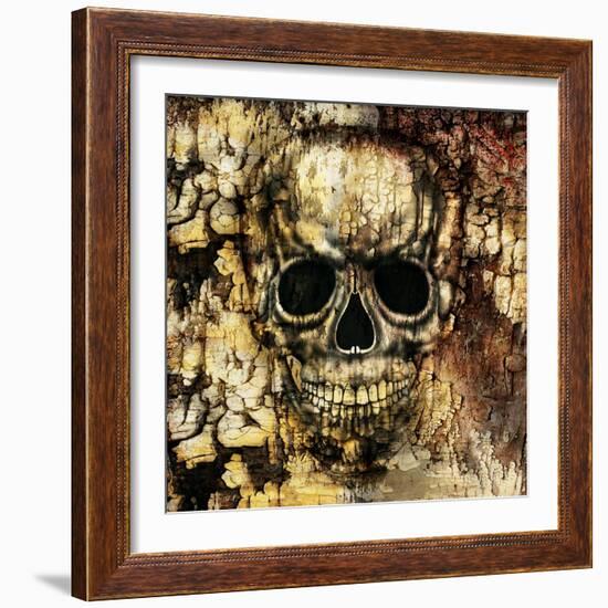 Gothic Image of a Human Skull-Valentina Photos-Framed Art Print