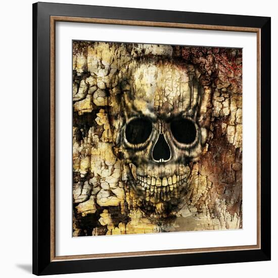 Gothic Image of a Human Skull-Valentina Photos-Framed Art Print