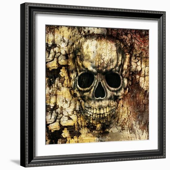 Gothic Image of a Human Skull-Valentina Photos-Framed Art Print