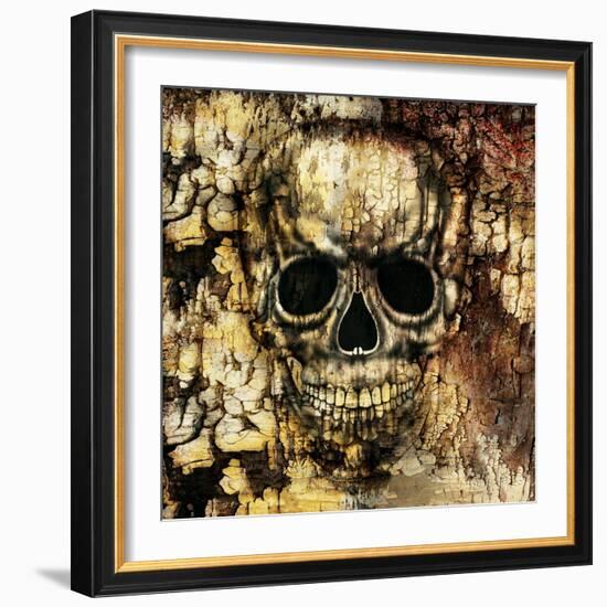 Gothic Image of a Human Skull-Valentina Photos-Framed Art Print