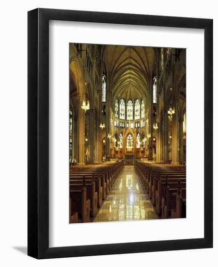 Gothic Interior of the Cathedral Basilica of the Assumption, Covington, Kentucky, USA-Adam Jones-Framed Photographic Print