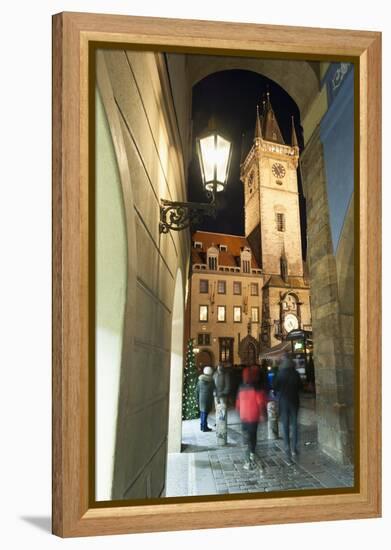 Gothic Old Town Hall at Twilight-Richard Nebesky-Framed Premier Image Canvas