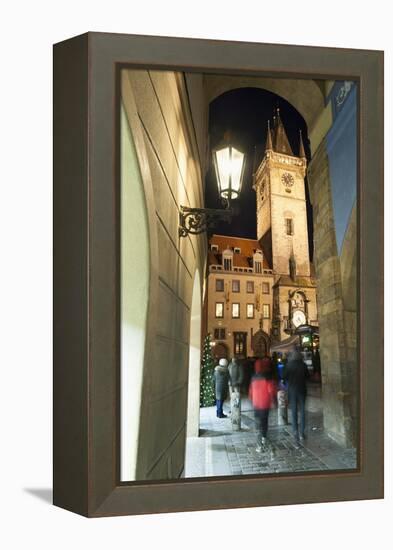 Gothic Old Town Hall at Twilight-Richard Nebesky-Framed Premier Image Canvas