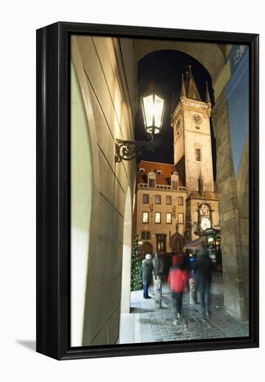 Gothic Old Town Hall at Twilight-Richard Nebesky-Framed Premier Image Canvas