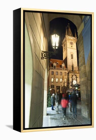 Gothic Old Town Hall at Twilight-Richard Nebesky-Framed Premier Image Canvas