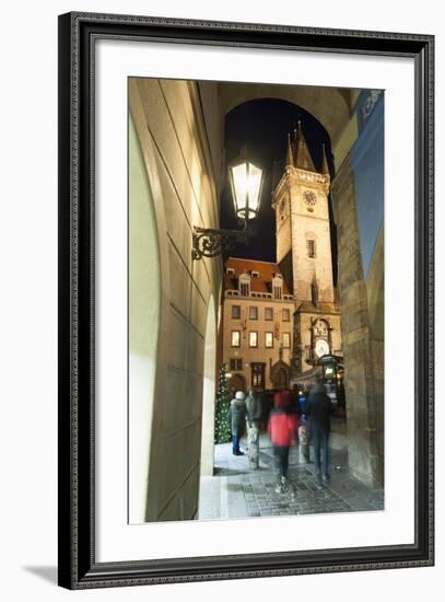 Gothic Old Town Hall at Twilight-Richard Nebesky-Framed Photographic Print