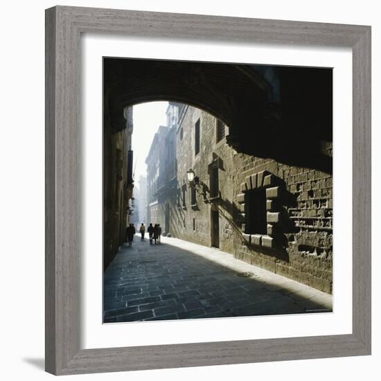 Gothic Quarter, Barcelona, Catalonia (Cataluna) (Catalunya), Spain, Europe-Sheila Terry-Framed Photographic Print