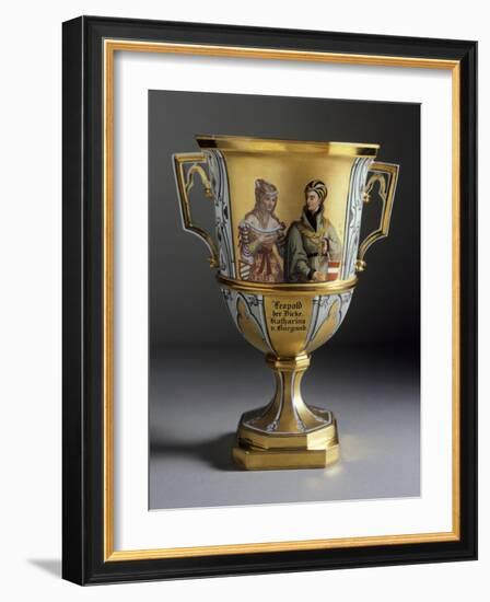 Gothic-Style Dessert Cup Created for Imperial Castle of Laxenburg, 1821-1824-null-Framed Giclee Print