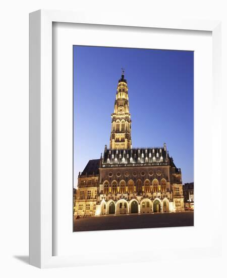 Gothic Town Hall (Hotel De Ville) and Belfry Tower, UNESCO World Heritage Site, Petite Place (Place-Stuart Forster-Framed Photographic Print