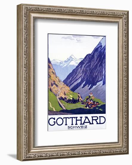 Gotthard, Schweiz-Emil Cardinaux-Framed Art Print