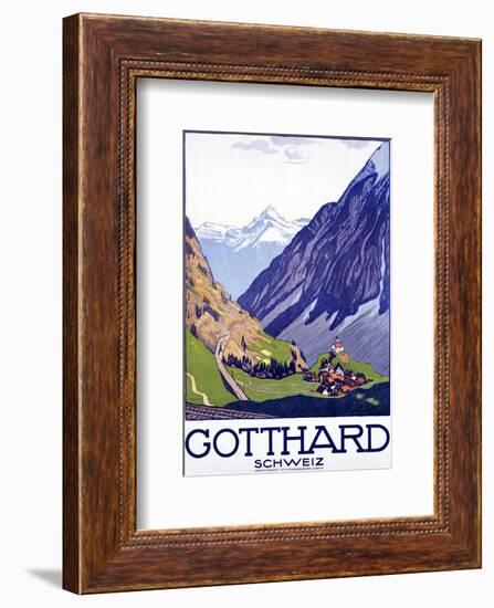 Gotthard, Schweiz-Emil Cardinaux-Framed Art Print