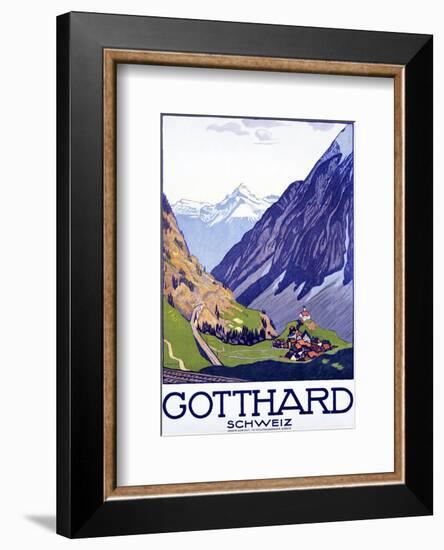 Gotthard, Schweiz-Emil Cardinaux-Framed Art Print