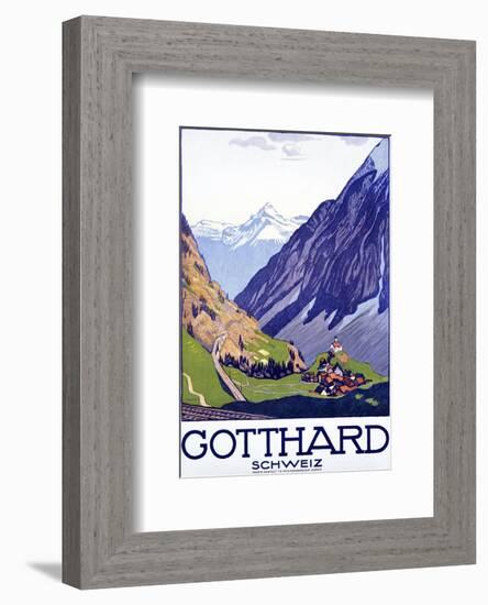 Gotthard, Schweiz-Emil Cardinaux-Framed Art Print