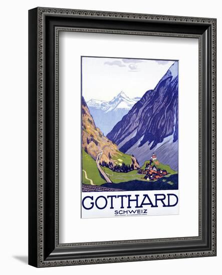 Gotthard, Schweiz-Emil Cardinaux-Framed Art Print