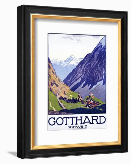 Gotthard, Schweiz-Emil Cardinaux-Framed Art Print