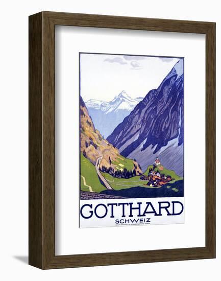 Gotthard, Schweiz-Emil Cardinaux-Framed Art Print