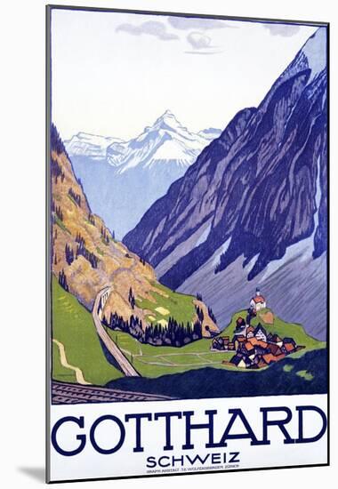Gotthard, Schweiz-Emil Cardinaux-Mounted Art Print