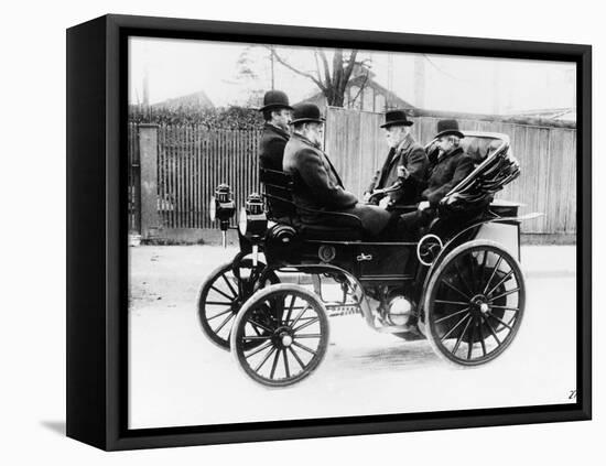 Gottlieb Daimler in an 1891 Canstatt Daimler, 1891-null-Framed Premier Image Canvas