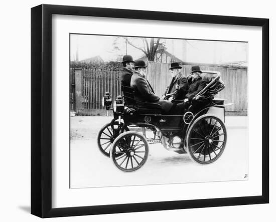 Gottlieb Daimler in an 1891 Canstatt Daimler, 1891-null-Framed Photographic Print