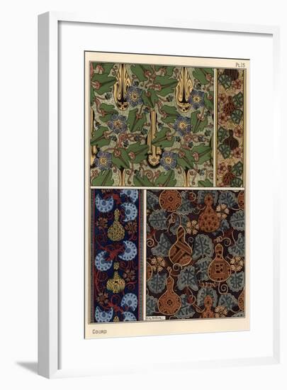 Gourd in fabric and wallpaper patterns.-null-Framed Giclee Print