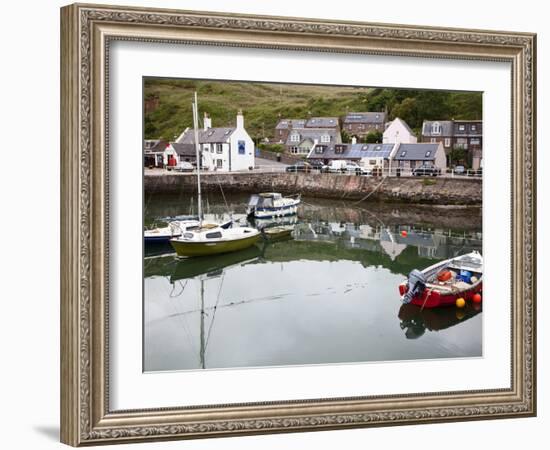 Gourdon Harbour Near Inverbervie, Aberdeenshire, Scotland, United Kingdom, Europe-Mark Sunderland-Framed Photographic Print