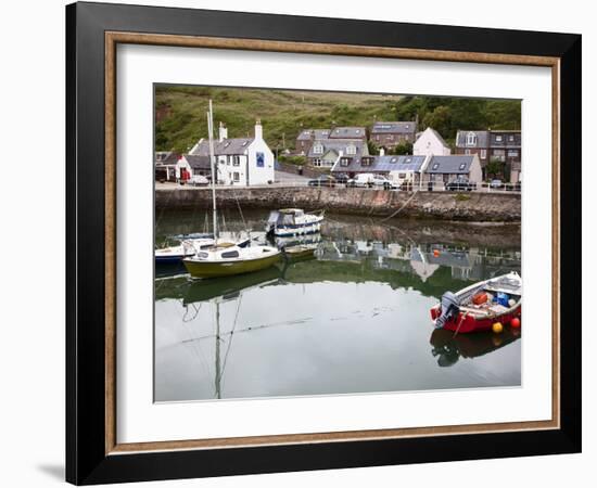 Gourdon Harbour Near Inverbervie, Aberdeenshire, Scotland, United Kingdom, Europe-Mark Sunderland-Framed Photographic Print