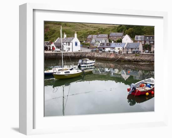 Gourdon Harbour Near Inverbervie, Aberdeenshire, Scotland, United Kingdom, Europe-Mark Sunderland-Framed Photographic Print