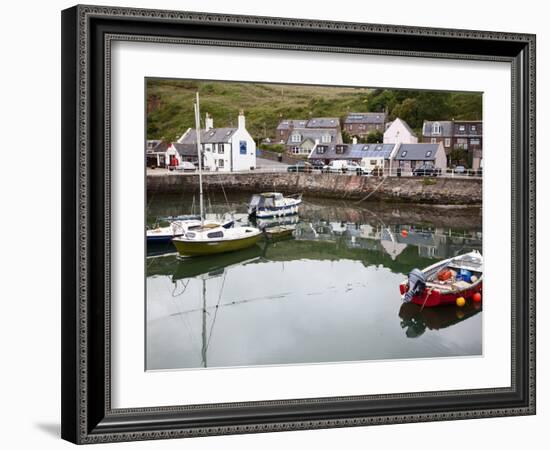 Gourdon Harbour Near Inverbervie, Aberdeenshire, Scotland, United Kingdom, Europe-Mark Sunderland-Framed Photographic Print