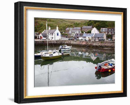 Gourdon Harbour Near Inverbervie, Aberdeenshire, Scotland, United Kingdom, Europe-Mark Sunderland-Framed Photographic Print