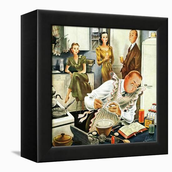 "Gourmet Cook?," April 13, 1946-Constantin Alajalov-Framed Premier Image Canvas