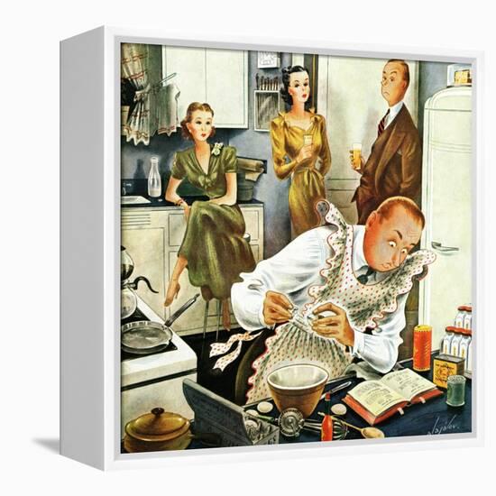 "Gourmet Cook?," April 13, 1946-Constantin Alajalov-Framed Premier Image Canvas